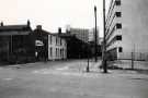 Milton Street at junction with (foreground) Bowdon Street showing (left) Central Saw Services and (right) British Telecom offices