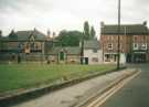 Church Street, Ecclesfield from Priory Road showing (left) No. 18 the Black Bull public house and No. 10 Tracy's Clothing Alterations