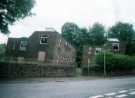 Derelict Ballard Hall student halls of residence viewed from Tapton Park Road
