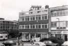 Norfolk Street at junction with (left) Charles Street showing (centre) No. 194 National and Provincial Building Society and (right) No. 192 BBC Radio Sheffield