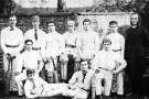 Sir Robert Hadfield (far left) as a member of St. Mark's Church cricket team showing (far right) Archdeacon Henry Arnold Favell