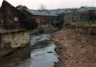 River Sheaf from old footbridge, opposite Heeley swimming baths