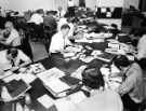 Sub-editor's table, Sheffield Newspapers Ltd., York Street