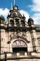 View: t12920 Banner from Newfield School over the front entrance of the Town Hall celebrating the Sheffield Children's Festival