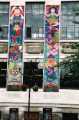 View: t12921 Banners on the Tudor Square side of the Central Library celebrating the Sheffield Children's Festival