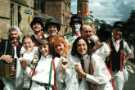 View: t12976 Folk dancers and musicians on Norfolk Street during the Lord Mayors Parade 