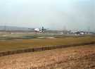 Aeroplane taking off from Sheffield Airport
