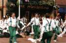 Morris dancers outside the Hogs Head public house (also known as Museum Hotel, Orchard public house and Brewing Trough), Orchard Square Morris dancers outside the Hogs Head public house (also known as Museum Hotel, Orchard public house and Brewing Trough), Orchard Square