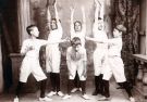 Unidentified group of children exercising