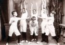 Unspecified group of children exercising