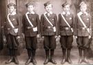 Children in uniform showing (1st left) Lance Corporal Bugler D. Cooke