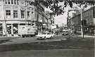 Junction of (right) Surrey Street and (left) Pinstone Street looking towards (centre) Leopold Street Junction of (right) Surrey Street and (left) Pinstone Street looking towards (centre) Leopold Street