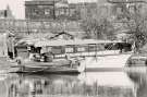 Boats on the Sheffield and South Yorkshire Navigation showing (centre) the pleasure boat 'May Queen' and (back) Sheaf Works 