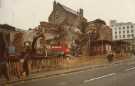 Demolition of the Classic Cinema, Fitzalan Square from Commercial Street, c.1984