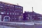 View: t13393 Love Street showing (left) former premises of Henry Dixon Ltd., confectionery manufacturers, Britannia Works, and (right) H. Shaw and Son, magnet tool manufacturers, Anchor Works