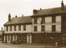 Brown Cow public house, No. 1 Mowbray Street and (right) Nos. 9 - 13 Bridgehouses Post Office Brown Cow public house, No. 1 Mowbray Street and (right) Nos. 9 - 13 Bridgehouses Post Office