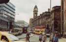 Bus congestion on Waingate showing (centre) Old Town Hall and (left) Castle Market Bus congestion on Waingate showing (centre) Old Town Hall and (left) Castle Market