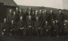 Sheffield Home Guard unit - [?John Herbert Brown, 4th from right at back]