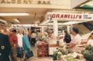 Market stalls, Sheaf Market showing (right) Granelli's, ice cream manufacturers and confectioners 