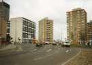 Upper Hanover Street looking towards Brook Hill roundabout (latterly University Square) showing (back right and centre) Netherthorpe Flats and (left) Department of Chemistry, University of Sheffield Upper Hanover Street looking towards Brook Hill roundabout (latterly University Square) showing (back right and centre) Netherthorpe Flats and (left) Department of Chemistry, University of Sheffield
