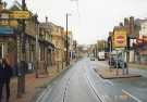Glossop Road looking towards (left) Nos. 207 - 215 Barclays Bank and Glossop Road swimming baths