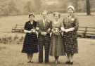 Family wedding group (l. to r.) Edna Stevenson, Eileen and Harold Varley and Mary Parkin Family wedding group (l. to r.) Edna Stevenson, Eileen and Harold Varley and Mary Parkin