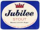 Beer label for Jubilee Stout, [brewed by] Hope and Anchor Breweries Ltd., Clay Wheels Lane, Wadsley Bridge