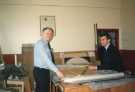 Harry and Trevor in the workroom, Graves Art Gallery, Surrey Street Harry and Trevor in the workroom, Graves Art Gallery, Surrey Street