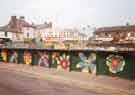 Mural on Hill Bridge, also known as Walkley Lane Bridge, Walkley Lane, looking towards (top left) Holme Lane and (top centre) Hillsborough Corner