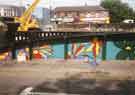 Mural on Hill Bridge, also known as Walkley Lane Bridge, Walkley Lane, looking towards (top left) Hillsborough Corner and (top centre) Langsett Road