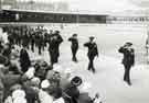 Parade and inspection of St John Ambulance volunteers, [Owlerton Stadium, Penistone Road]