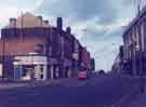 Shops on Attercliffe Road showing (left) No. 599 Smiths Cleaners (Jas. Smith and Sons (Cleaners) Ltd.), dry cleaners