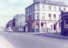 Attercliffe Road looking towards No. 660 Queen's Head public house at the junction with (right) Shirland Lane and Nos. 674 - 676 Western Jean Company