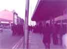 Police on Attercliffe Road showing (left) No. 697 Granada TV Rentals Ltd.