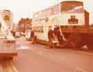 Lorry and bus crash, Attercliffe Road, c.1980 - 1981 Lorry and bus crash, Attercliffe Road, c.1980 - 1981