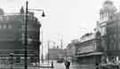 Town Hall Square looking towards Cinema House, Barker's Pool and showing (left) William Timpson Ltd., boot and shoe dealers, Nos. 2 - 6 Pinstone Street Town Hall Square looking towards Cinema House, Barker's Pool and showing (left) William Timpson Ltd., boot and shoe dealers, Nos. 2 - 6 Pinstone Street