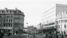 Town Hall Square looking towards New Oxford House, offices, Barker's Pool and showing (left) Hornes, ladies and gentlemen's outfitters, Nos. 2 - 6 Pinstone Street Town Hall Square looking towards New Oxford House, offices, Barker's Pool and showing (left) Hornes, ladies and gentlemen's outfitters, Nos. 2 - 6 Pinstone Street