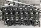 Group of firemen. City of Sheffield Fire Brigade or National Fire Service
