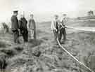 City of Sheffield Fire Brigade. Putting out a field fire on Baslow Road