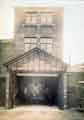 View: u11253 City of Sheffield Fire Brigade. Probably Rockingham Street Fire Station showing (centre) the engine house and stables and (right) the blacksmiths' shop