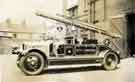 City of Sheffield Fire Brigade. Fire engine at unidentified fire station