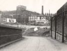Construction of Sheaf Square roundabout showing (top left) Arthur Davy and Sons Ltd, bakers and provision merchants, Paternoster Row and (top centre) the Midland Restaurant (No.6)
