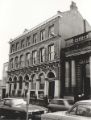 Norfolk Street showing (l. to r.) Nos. 95 - 101 Hay and Son Ltd, wine and spirit merchants (latterly Ruskin Gallery) and No. 103 Trustee Savings Bank (formerly the Sheffield Savings Bank) ,  