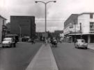 Cumberland Street looking towards The Moor and Fitzwilliam Street showing (right) the construction of John Atkinson Ltd., department store