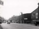 Broad Street, Sheaf Market showing (centre) W. Moore, fruit merchants and (right) Thos. Button, fruit and potato merchants, Castlefolds wholesale fruit and vegetable market