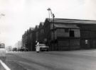 Broad Street, showing (centre) Dutfield and Sherringham, fruit and potato merchants and J. H. Procter, fruit and vegetable merchants, Castlefolds wholesale market