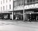 Shops on The Moor showing (l. to r.) No. 76 Marks and Spencer, department store; No. 74 Lewis's Fashions and No. 72 Evans, the outsize shops