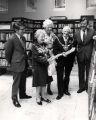 Visit of Councillor Albert Edward Richardson, Lord Mayor and Mrs Elsie Richardson, Lady Mayoress to the Central Lending Library, Surrey Street