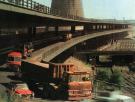 M1 motorway Tinsley Viaduct showing (back) Tinsley Towers