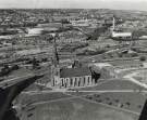 Aerial view of St. John C. of E. Church, Park showing (top right) Bernard Road Incinerator Aerial view of St. John C. of E. Church, Park showing (top right) Bernard Road Incinerator